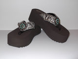 Custom Cowgirl Flip Flop - The Brown Anaconda