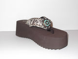 Custom Cowgirl Flip Flop - The Brown Anaconda