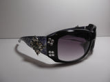 Shiny Silver Diamond Concho Sunglasses - Dally Down Designs