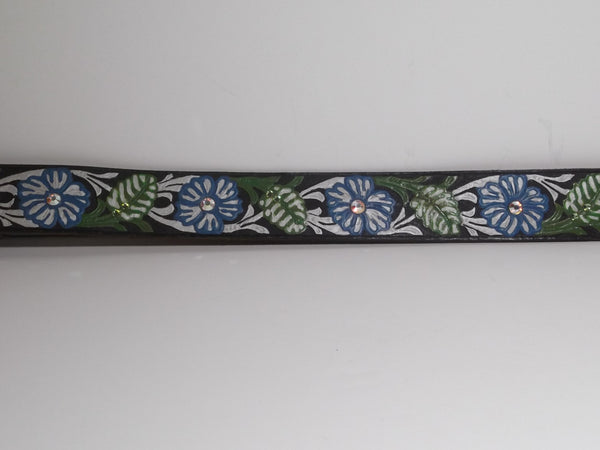 1 1/2" Custom Painted Floral Belt