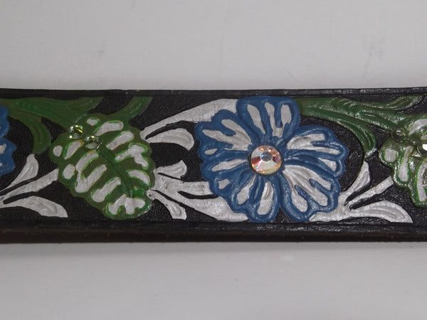 1 1/2" Custom Painted Floral Belt