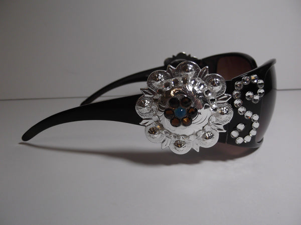 Shiny Silver Concho Sunglasses - Dally Down Designs