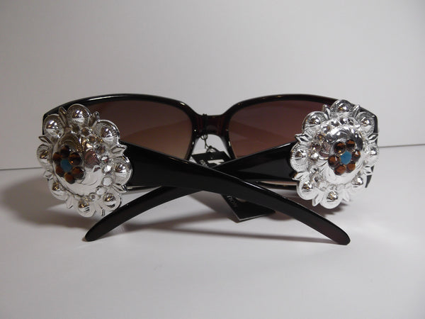 Shiny Silver Concho Sunglasses - Dally Down Designs