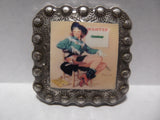 1 3/8" Custom Picture Concho - Wanted Cowgirl