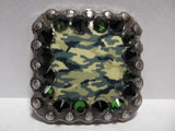 1 3/8" Custom Picture Concho - Green Camouflage