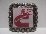 1 3/8" Custom Picture Concho - Cummins Mud Flap Girl