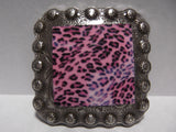 1 3/8" custom Picture Concho - Pink Cheetah