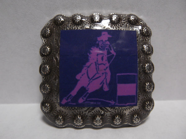 1 3/8" Custom Picture Concho - Barrel Racer