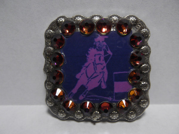 1 3/8" Custom Picture Concho - Barrel Racer