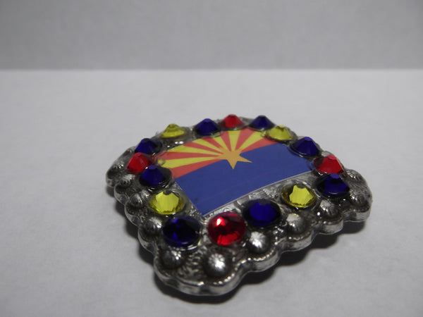 1 3/8" Custom Picture Concho - Arizona Flag