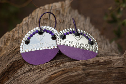 Copenhagen Silver Lid Earrings - Purple Lamb - Dally Down Designs