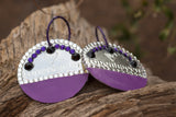 Copenhagen Silver Lid Earrings - Purple Lamb - Dally Down Designs