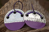 Copenhagen Silver Lid Earrings - Purple Lamb - Dally Down Designs
