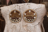 Copenhagen Copper Lid Earrings - Cheetah Print - Dally Down Designs