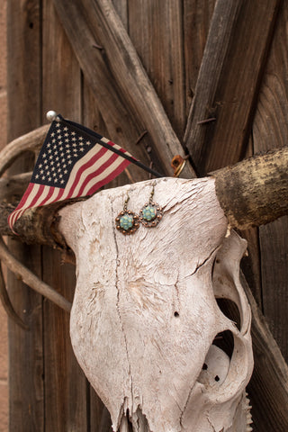 1" Copper Berry Concho Earrings - Pacific Opal