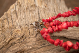Custom Concho Bracelet with Red Rocks