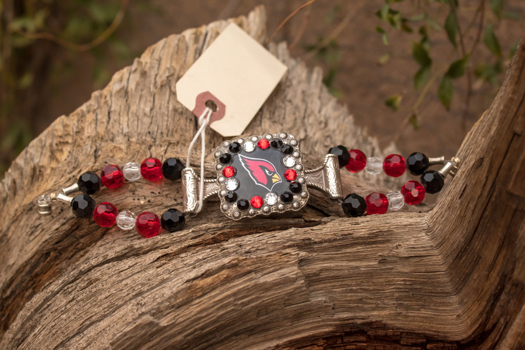 Custom Concho Bracelet - Cardinals