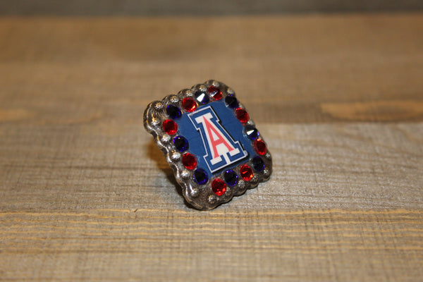 1 3/8" Custom Picture Concho - Arizona Wildcats