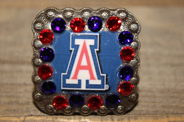 1 3/8" Custom Picture Concho - Arizona Wildcats