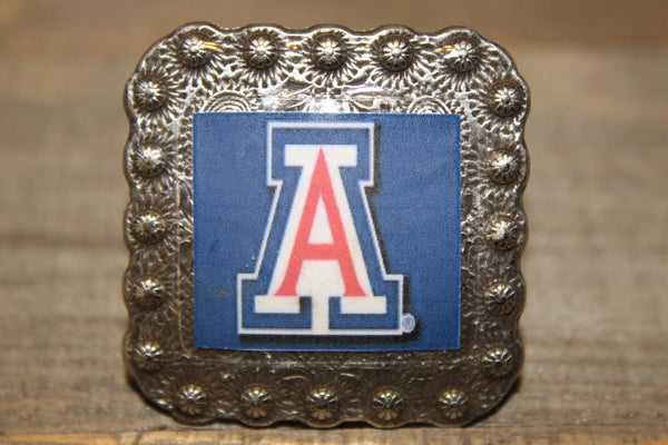 1 3/8" Custom Picture Concho - Arizona Wildcats