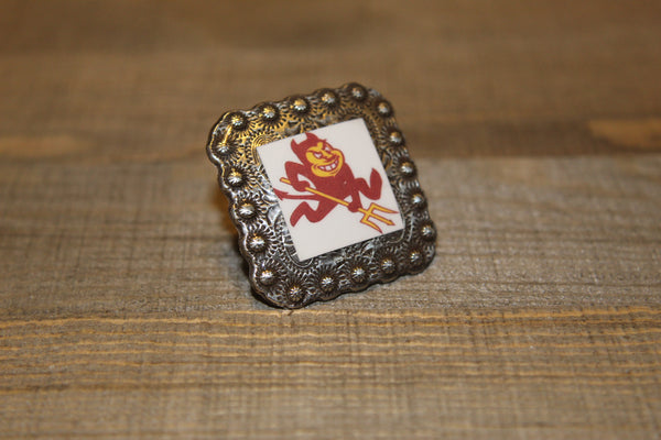 1 3/8" Custom Picture Concho - Arizona Sun Devils