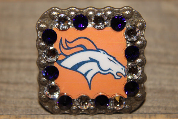 1 3/8" Custom Picture Concho - Denver Broncos