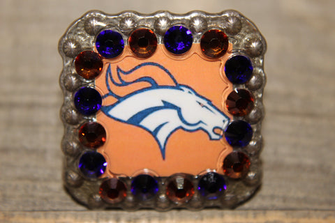 1 3/8" Custom Picture Concho - Denver Broncos
