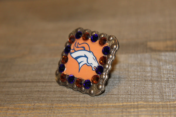 1 3/8" Custom Picture Concho - Denver Broncos