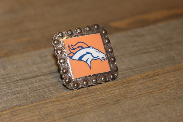 1 3/8" Custom Picture Concho - Denver Broncos