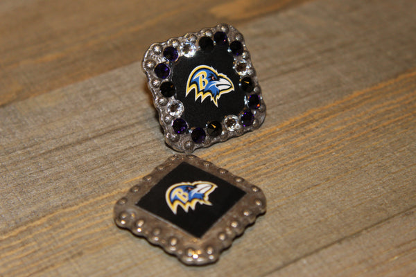 1 3/8" Custom Picture Concho - Baltimore Ravens