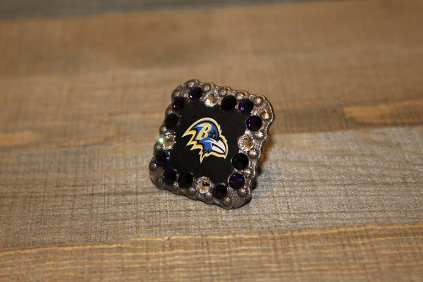 1 3/8" Custom Picture Concho - Baltimore Ravens