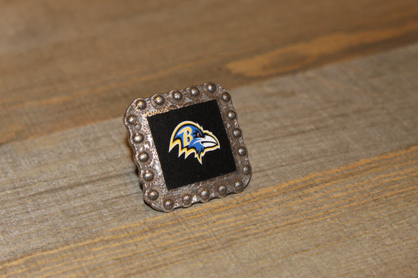 1 3/8" Custom Picture Concho - Baltimore Ravens