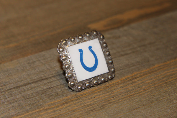 1 3/8" Custom Picture Concho - Indianapolis Colts