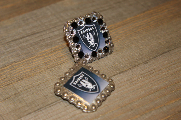 1 3/8" Custom Picture Concho - Oakland Raiders