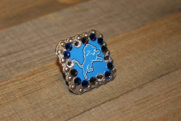 1 3/8" Custom Picture Concho - Detroit Lions