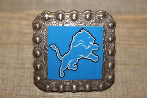 1 3/8" Custom Picture Concho - Detroit Lions