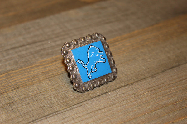 1 3/8" Custom Picture Concho - Detroit Lions