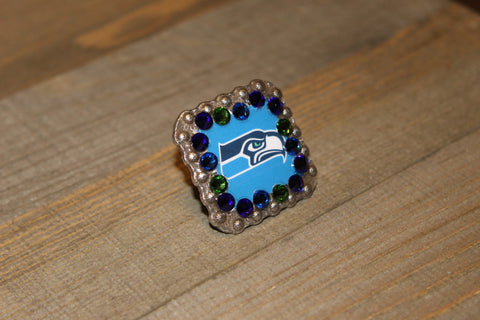 1 3/8" Custom Picture Concho - Seattle Seahawks