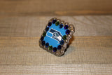 1 3/8" Custom Picture Concho - Seattle Seahawks