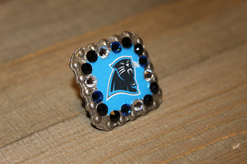 1 3/8" Custom Picture Concho - Carolina Panthers