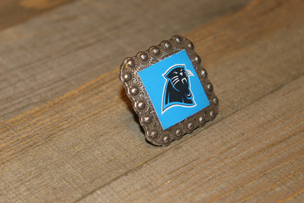 1 3/8" Custom Picture Concho - Carolina Panthers