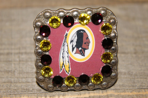 1 3/8" Custom Picture Concho - Washington Redskins