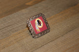 1 3/8" Custom Picture Concho - Washington Redskins