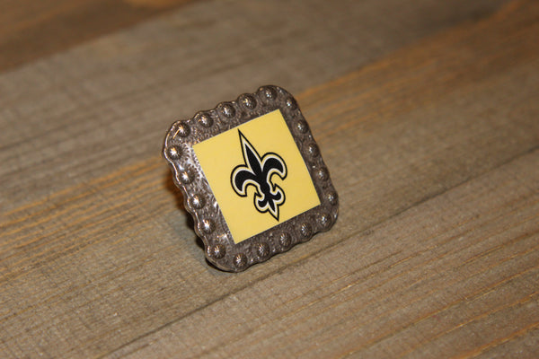 1 3/8" Custom Picture Concho - New Orleans Saints