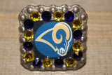 1 3/8" Custom Picture Concho - Los Angeles Rams