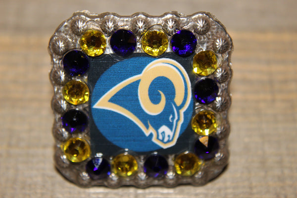 1 3/8" Custom Picture Concho - Los Angeles Rams