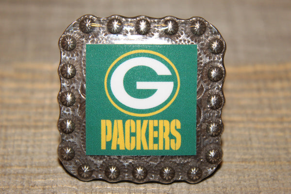 1 3/8" Custom Picture Concho - Green Bay Packers
