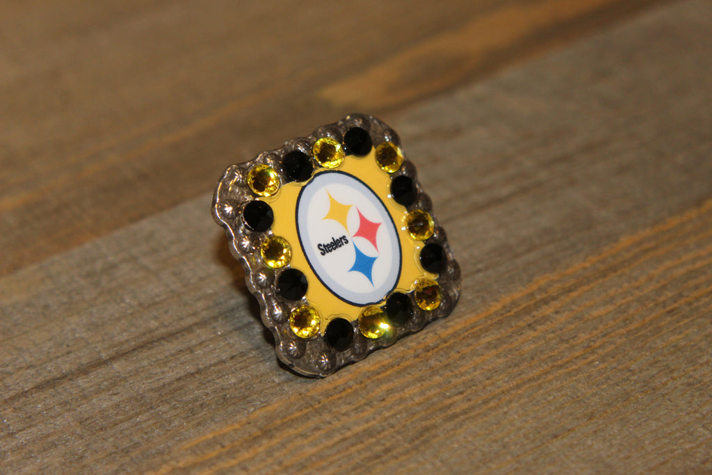 1 3/8" Custom Picture Concho - Pittsburgh Steelers