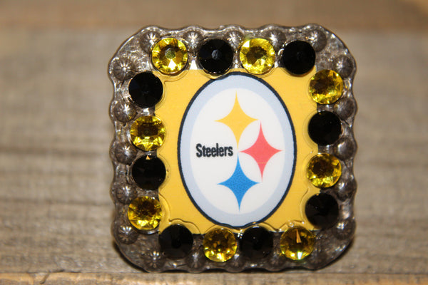 1 3/8" Custom Picture Concho - Pittsburgh Steelers