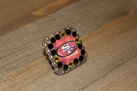 1 3/8" Custom Picture Concho - San Francisco 49ers